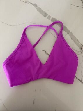 BuffBunny V-Neck Wireless Bralette in Bright Purple